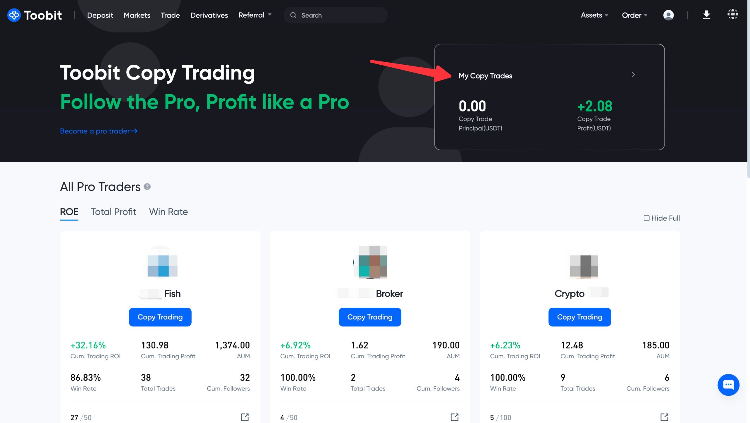 صرافی توبیت کپی ترید